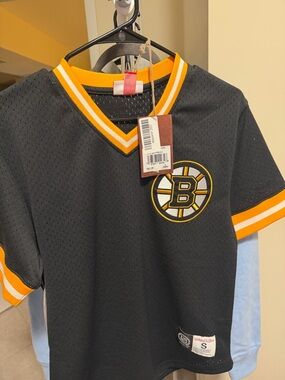 Kids Black & Gold Hockey Jersey Tee
